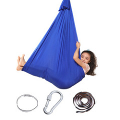Amazon hot models children elastic hammock indoor and outdoor swing children sensory swing yoga hammock/