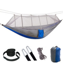 Wholesale Nylon outdoor tear-proof anti-rollover camping 210T parachute cloth Outdoor mosquito net hammock Comes