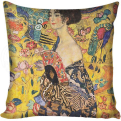 2018 New Gustav Klimt Painting Cushion Cover Gold Pattern Print Pillow Case Linen Cotton Throw Pillow Cover Decorative For Home/