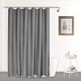 Custom Bathroom Waffle Shower Curtain, Polyester Waterproof Shower Curtains With Hooks/