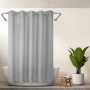 Custom Bathroom Waffle Shower Curtain, Polyester Waterproof Shower Curtains With Hooks/