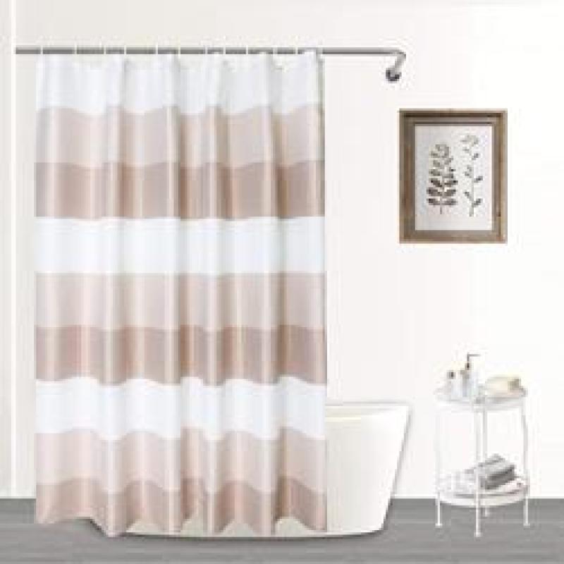 Custom Bathroom Waffle Shower Curtain, Polyester Waterproof Shower Curtains With Hooks/
