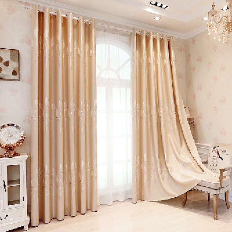 New Simple Style Shade Cloth Finished Curtain, Living Room Bedroom Tencel Jacquard Tulip Fashion Curtain /