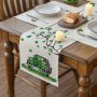 Lucky Shamrock Truck St. Patrick's Day Table Runner, Seasonal Spring Holiday Kitchen Dining Table Decoration for Indoor Outdoor#