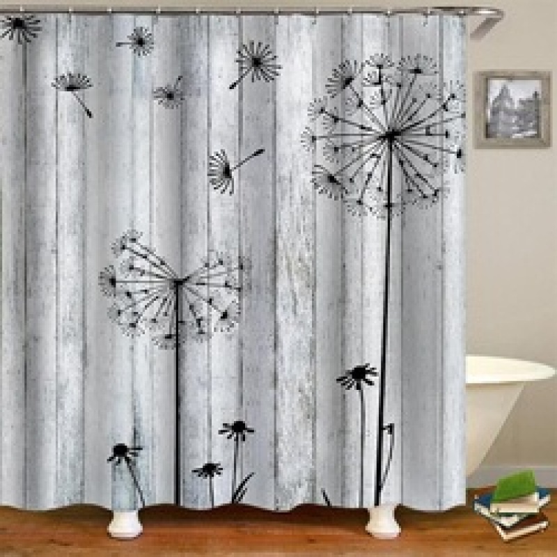 Wholesale Digital Printed Fabric Shower Curtain Set, 2019 Butterfly Shower Curtain/