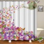 Wholesale Digital Printed Fabric Shower Curtain Set, 2019 Butterfly Shower Curtain/