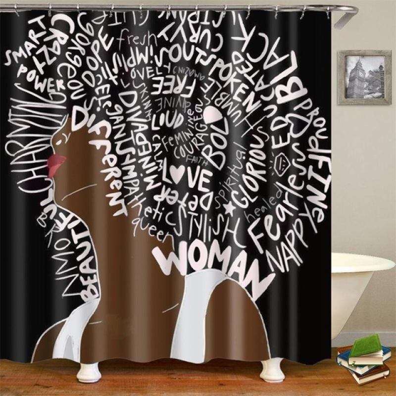 Wholesale Digital Printed Fabric Shower Curtain Set, 2019 Butterfly Shower Curtain/