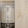 home product popular embroidered  used hotel drapes pinched pleat turkish sheer curtain fabric