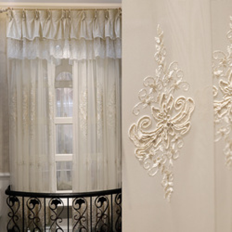 home product popular embroidered  used hotel drapes pinched pleat turkish sheer curtain fabric