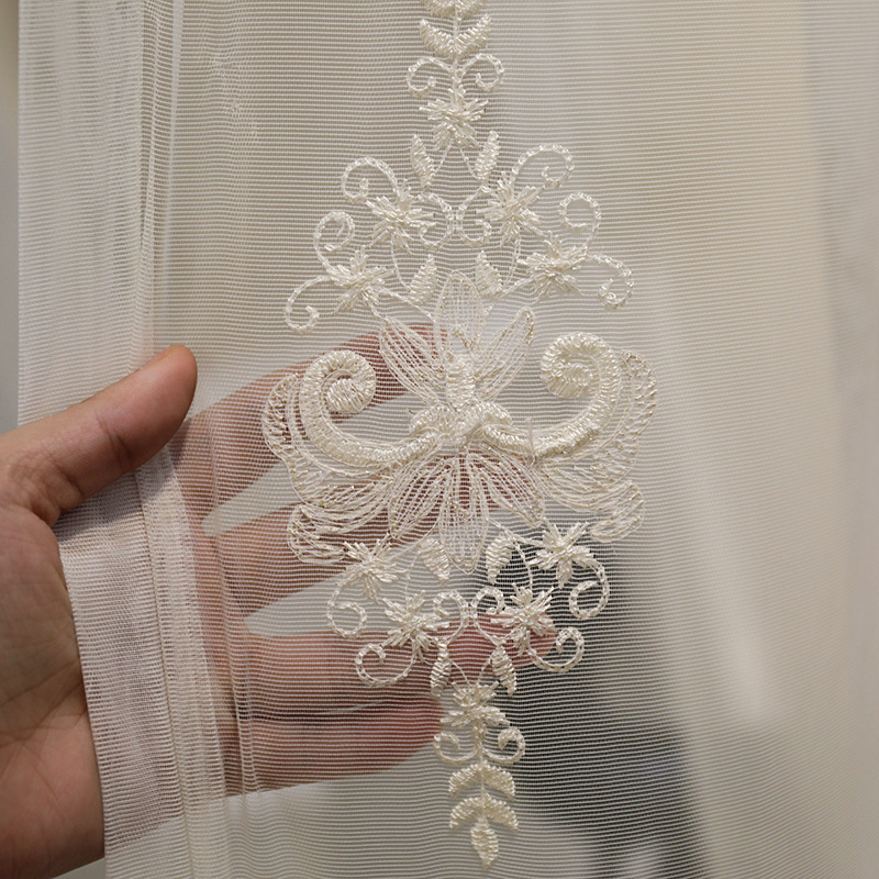 home product popular embroidered  used hotel drapes pinched pleat turkish sheer curtain fabric