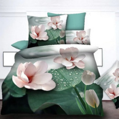 Wholesale Bedsheets 100% Cotton Bedding Comforter Sets, Red Rose Pattern Bedset Bedding Set/