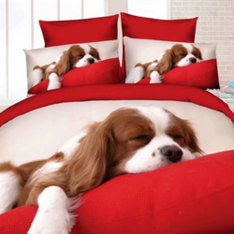 Wholesale Bedsheets 100% Cotton Bedding Comforter Sets, Red Rose Pattern Bedset Bedding Set/