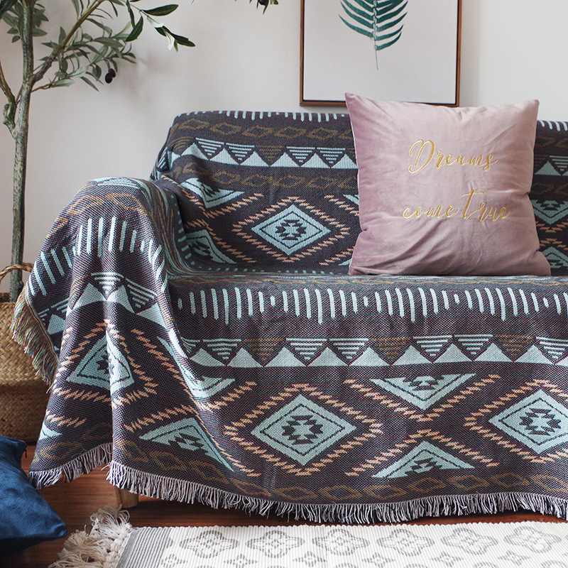 Geometric Home Slipcover Couch Cover Sofa, Universal Designs Fabric Sofa Cover Towels/