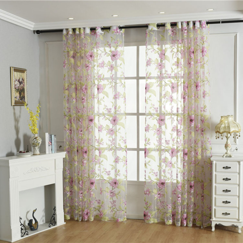100 polyester sheer burnout curtain fabric