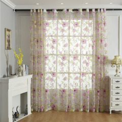 100 polyester sheer burnout curtain fabric