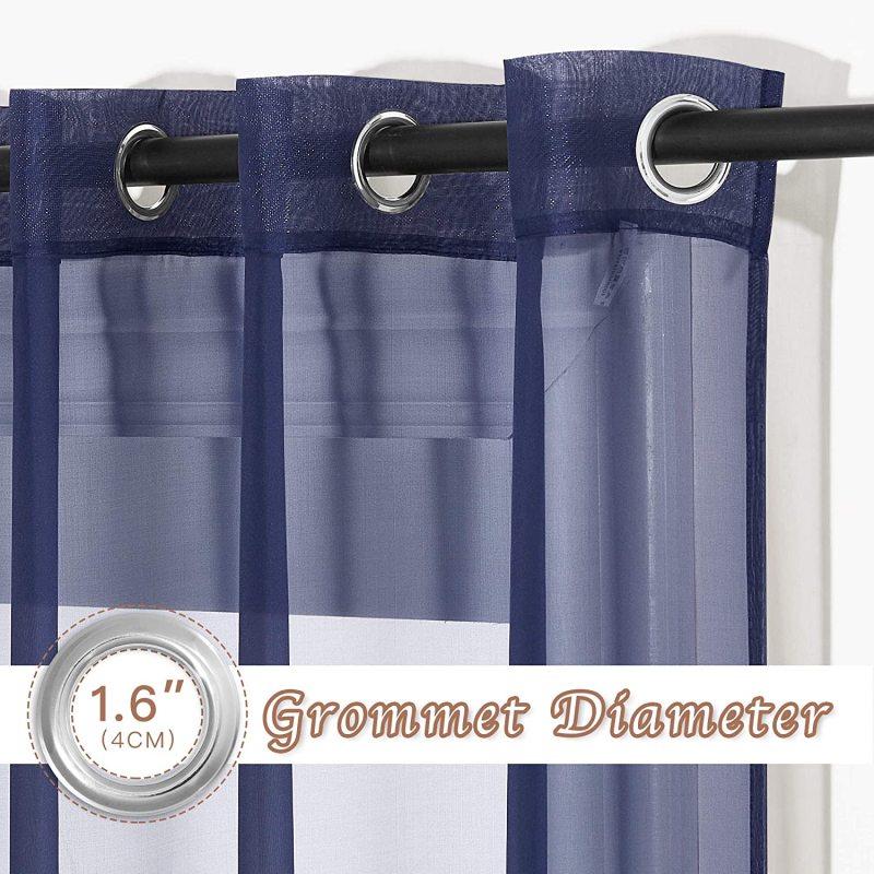 White Window Curtain For Kids Bedroom Kitchen,  European Style Custom Size Veil Sheer Voile Tulle Curtains/