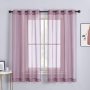 White Window Curtain For Kids Bedroom Kitchen,  European Style Custom Size Veil Sheer Voile Tulle Curtains/
