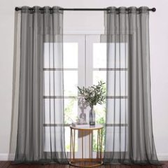 White Window Curtain For Kids Bedroom Kitchen,  European Style Custom Size Veil Sheer Voile Tulle Curtains/