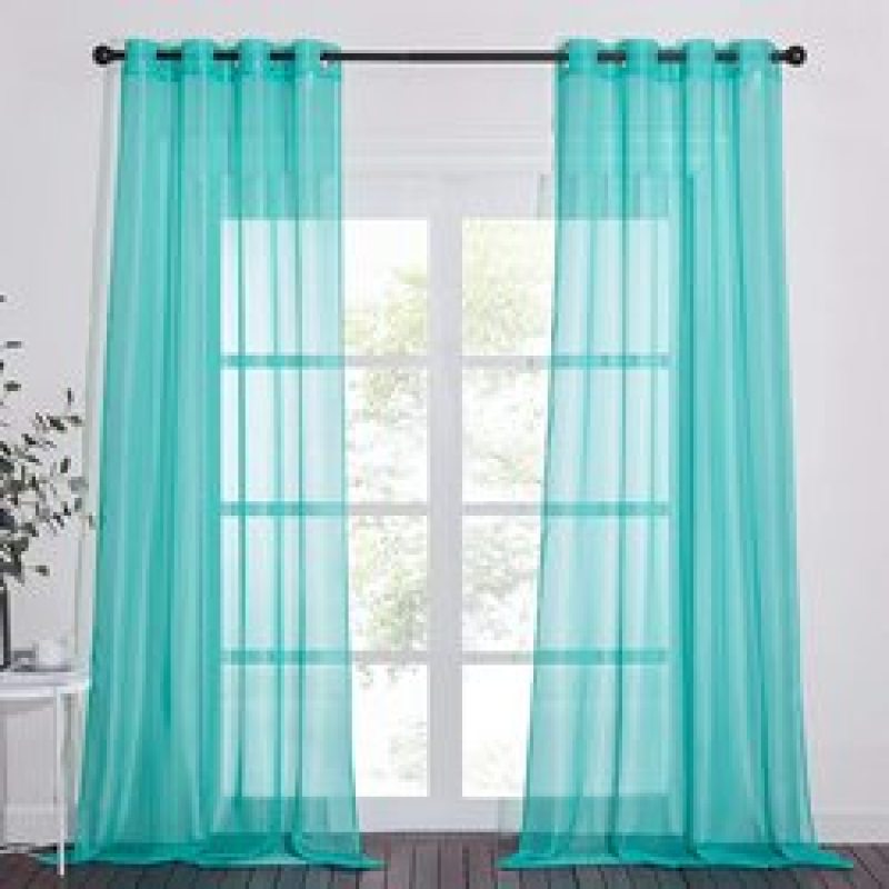 White Window Curtain For Kids Bedroom Kitchen,  European Style Custom Size Veil Sheer Voile Tulle Curtains/