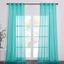 White Window Curtain For Kids Bedroom Kitchen,  European Style Custom Size Veil Sheer Voile Tulle Curtains/