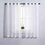 White Window Curtain For Kids Bedroom Kitchen,  European Style Custom Size Veil Sheer Voile Tulle Curtains/