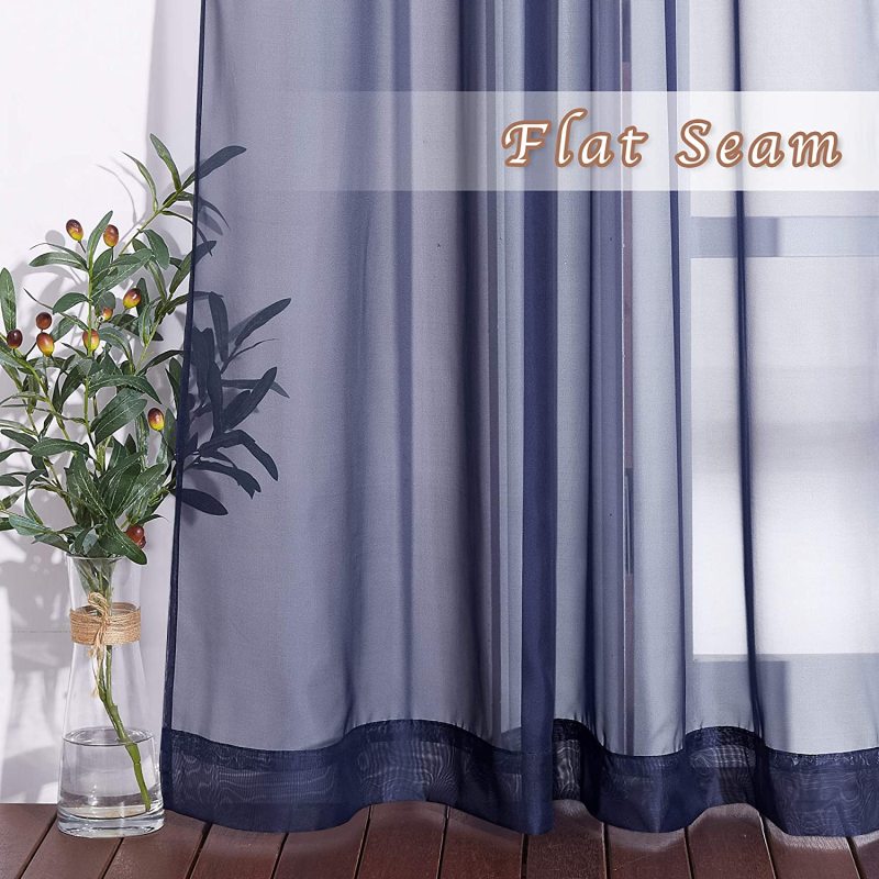 White Window Curtain For Kids Bedroom Kitchen,  European Style Custom Size Veil Sheer Voile Tulle Curtains/
