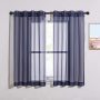 White Window Curtain For Kids Bedroom Kitchen,  European Style Custom Size Veil Sheer Voile Tulle Curtains/