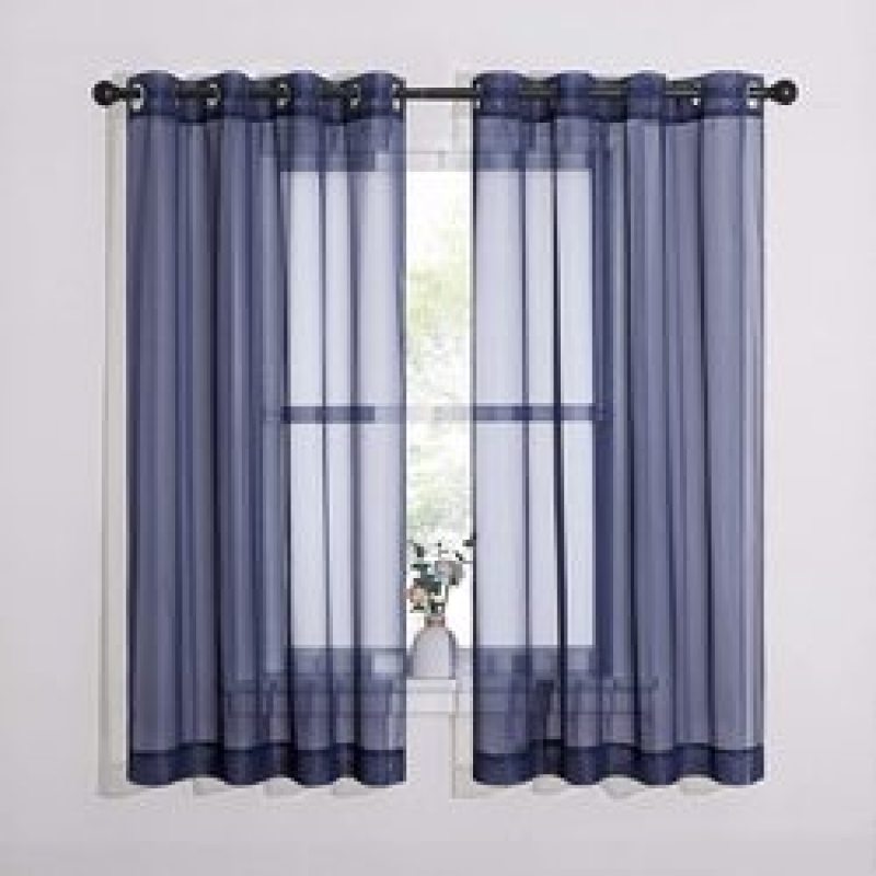 White Window Curtain For Kids Bedroom Kitchen,  European Style Custom Size Veil Sheer Voile Tulle Curtains/