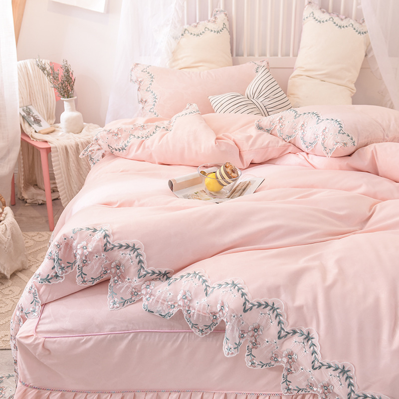 Designer Bed Sheet Set,4 Pcs Bed Sheet Set#