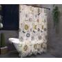 American Retro Shower Curtain Waterproof Thickening, Mildew Bathroom Shower Curtain Batik Flowers And Birds