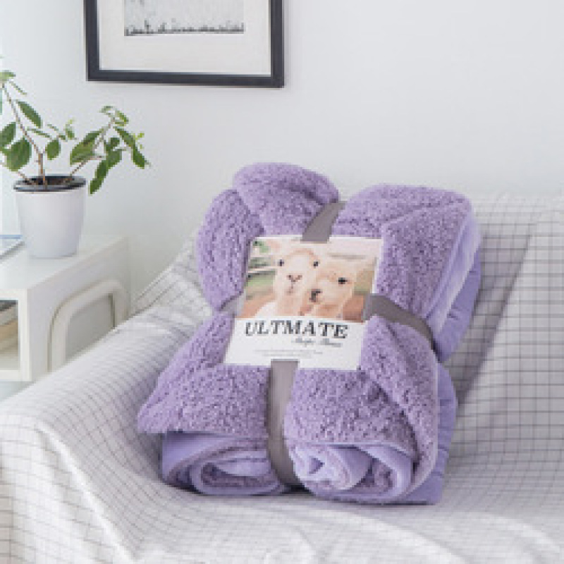 Thick Double-layer Flannel Blanket Wool Blanket, Luxury Winter Flannel Sherpa Blanket/