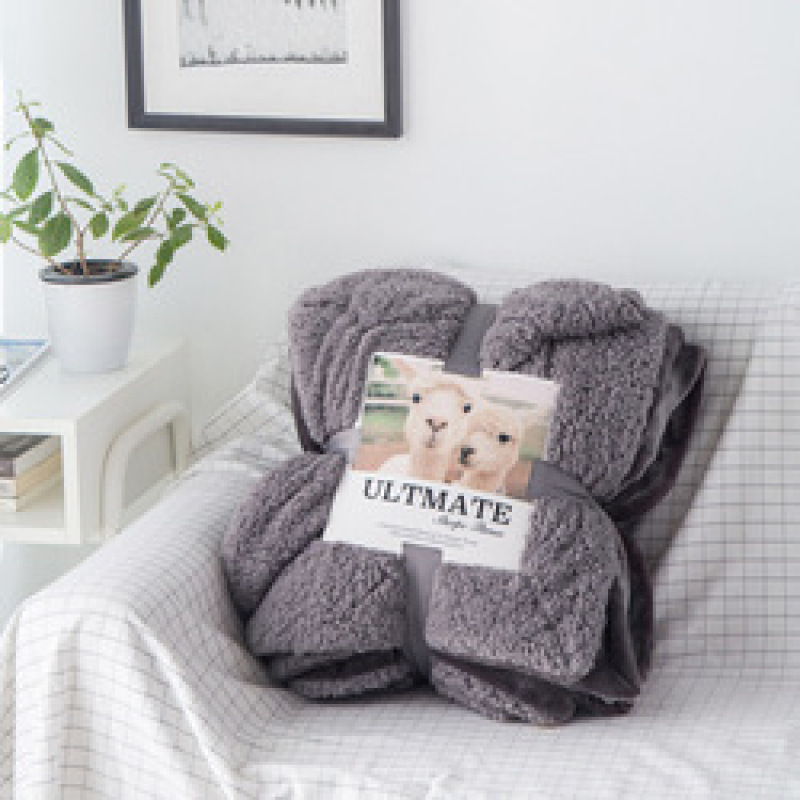 Thick Double-layer Flannel Blanket Wool Blanket, Luxury Winter Flannel Sherpa Blanket/