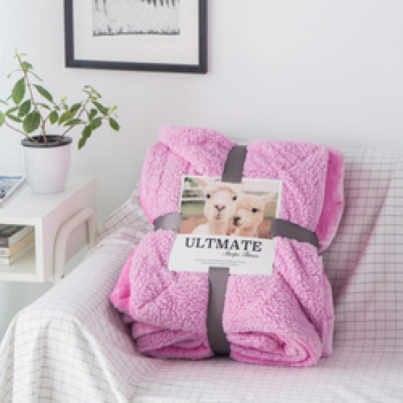Thick Double-layer Flannel Blanket Wool Blanket, Luxury Winter Flannel Sherpa Blanket/