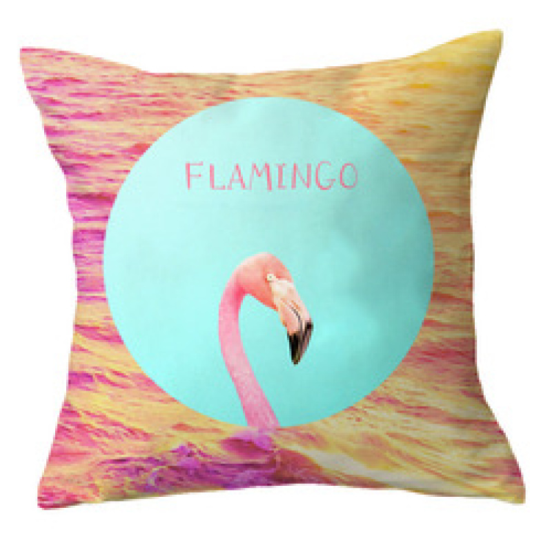 Ins Net Red Flamingo Pillow Car Sofa Waist Cushion Sleeve Customized,Funny Pillow Case Home Decor/