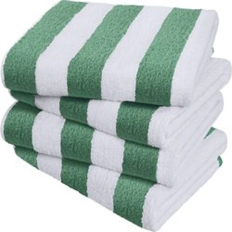 Striped beach towel, orange, 100% circular cotton large pool towel, soft fast drying swimming towel  /