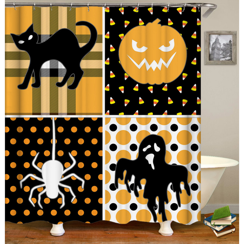 Ensemble de crochets pour rideau de douche en PEVA transparent, résistant à l'eau et aux moisissures, antimicrobien