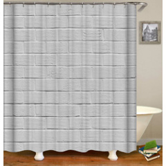 Wholesale PEVA Clear Heavy Duty Waterproof Liner Anti-Microbial Mildew Resistant Shower Curtain Hooks Set