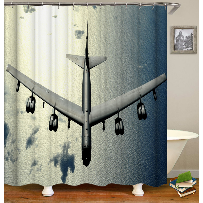 Ensemble de crochets pour rideau de douche en PEVA transparent, résistant à l'eau et aux moisissures, antimicrobien