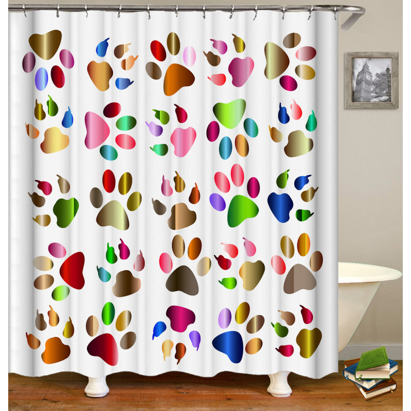 Ensemble de crochets pour rideau de douche en PEVA transparent, résistant à l'eau et aux moisissures, antimicrobien