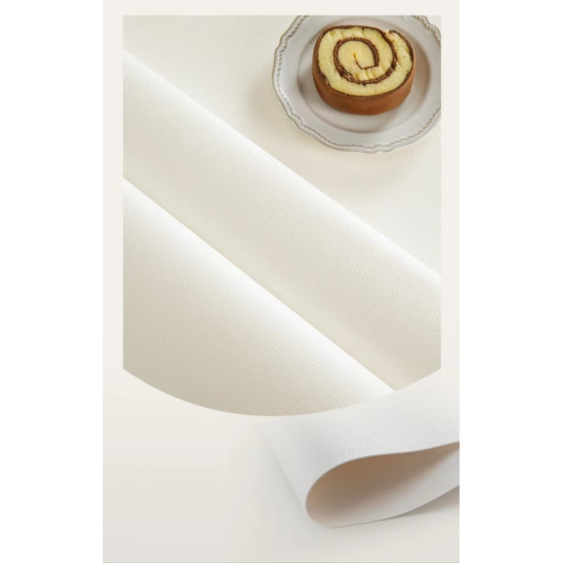 Environmental tasteless double side available waterproof oil-proof Leather damask clear pvc tablecloths for coffee table