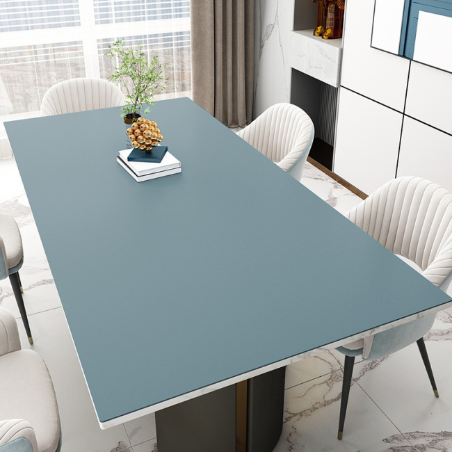 Environmental tasteless double side available waterproof oil-proof Leather damask clear pvc tablecloths for coffee table