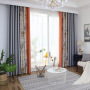Leaf Curtain, Floral Curtain, Faux Linen Thermal Insulated Red And Pink Floral Pattern Blackout Window Curtain/