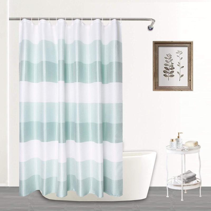 Customized Logo Photo Shower Curtain, Waterproof Polyester POD Bath Curtain$