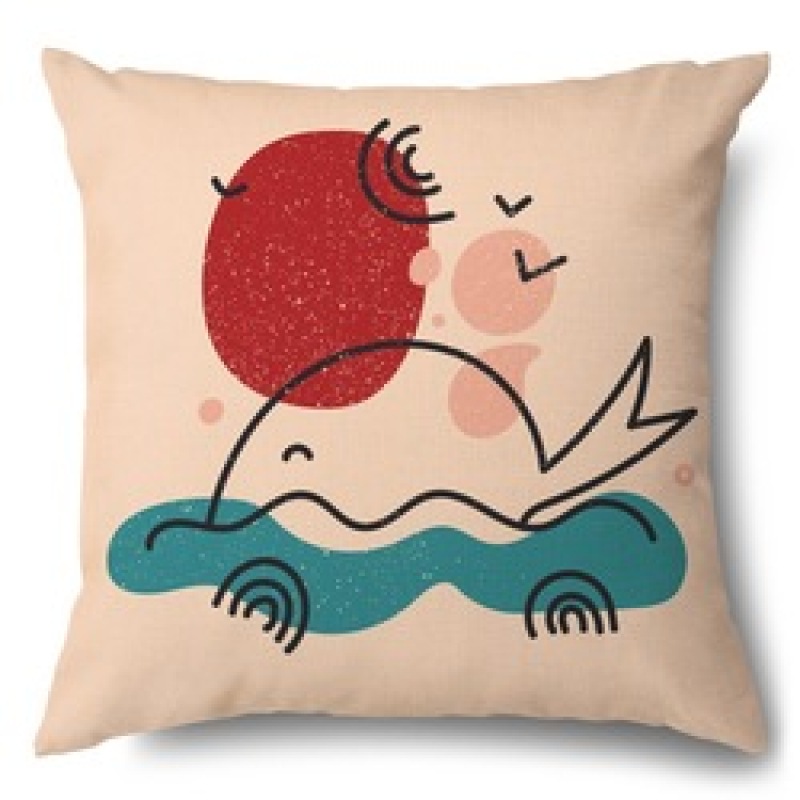 Digital Printing Abstract Line Face Polyester Custom Cushion Cover, Wholesale Pillow Garden Sofa Chair Seat Cushion Cover/