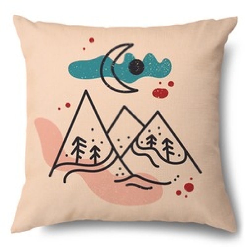 Digital Printing Abstract Line Face Polyester Custom Cushion Cover, Wholesale Pillow Garden Sofa Chair Seat Cushion Cover/
