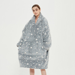 Outdoor Hooded Pocket Blankets, Warm Super Soft Hoodie Sweatshirt Blanket/