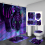 China Waterproof Bathroom Curtain Waterproof Fabric, Custom Printed Wholesale Heavy Shower Curtain Set/