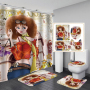 China Waterproof Bathroom Curtain Waterproof Fabric, Custom Printed Wholesale Heavy Shower Curtain Set/