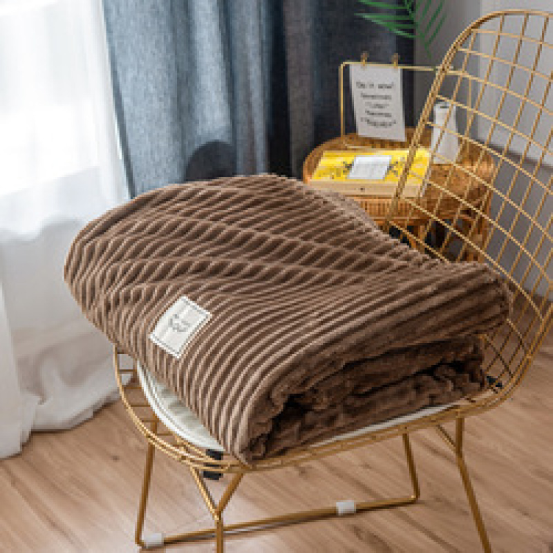 Bonenjoy Blankets for Beds Solid Yellow Color Soft Warm 300GSM Plaid Square Flannel Blanket On the Bed Thickness Throw Blanket