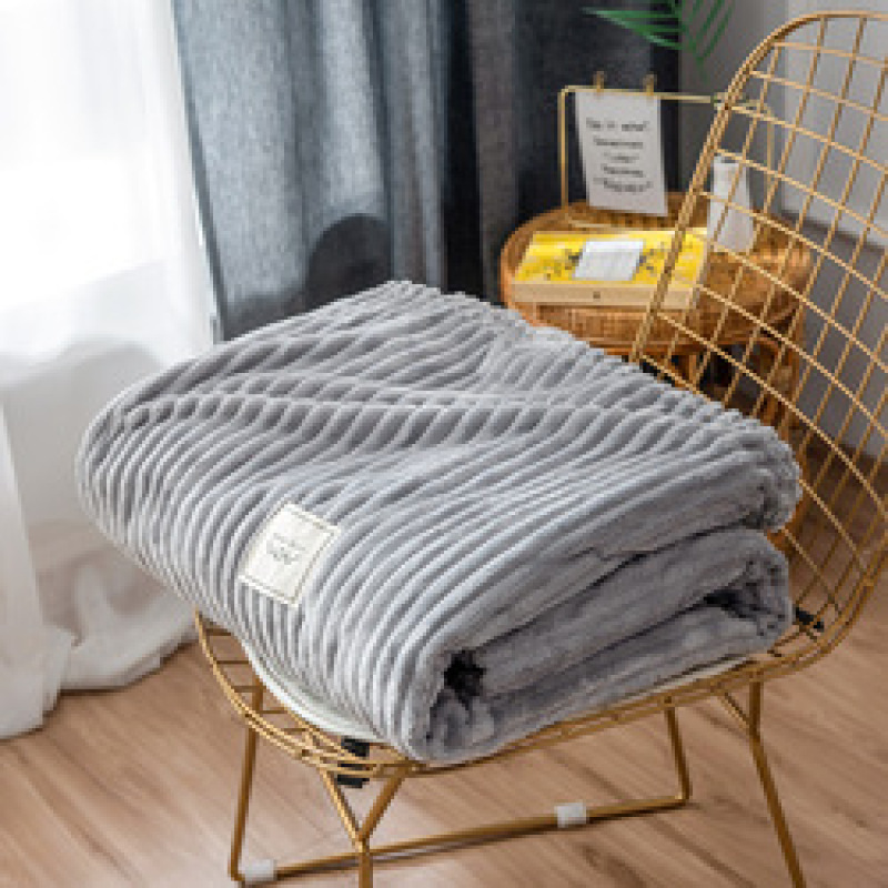 Bonenjoy Blankets for Beds Solid Yellow Color Soft Warm 300GSM Plaid Square Flannel Blanket On the Bed Thickness Throw Blanket